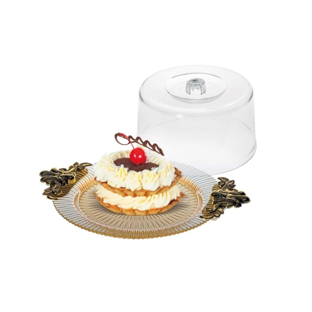 Vanes Elvin 23 Cm Kulplu Kek Fanusu Oranj (8 Paket)