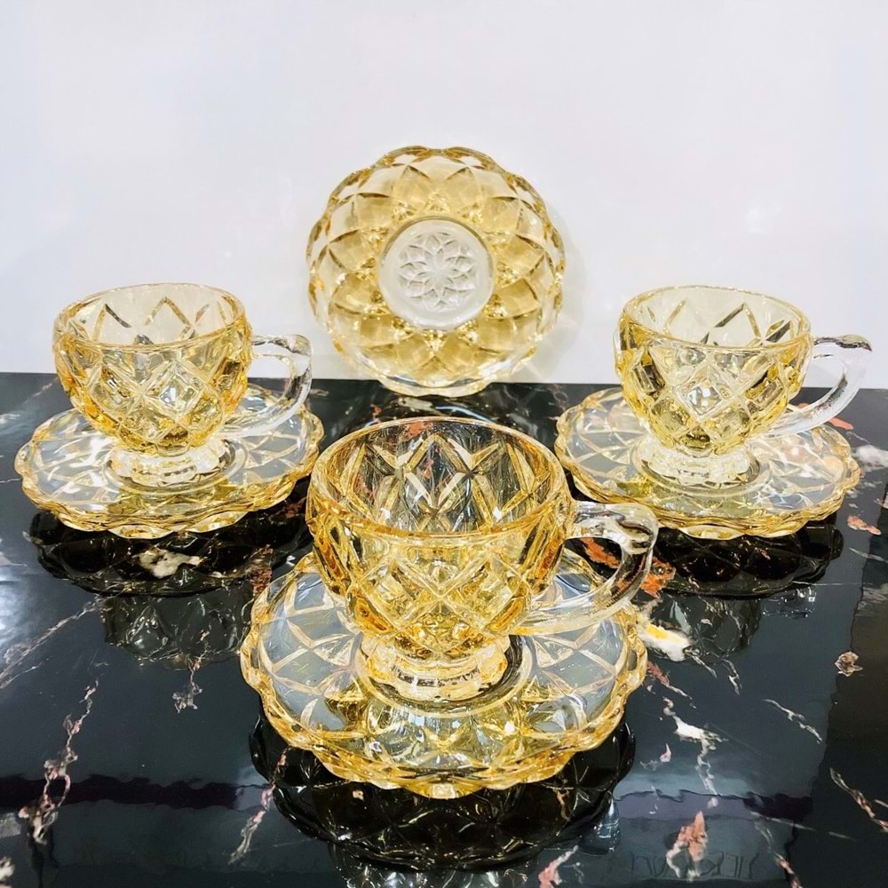 Herencıa Ahu 6 Lı Fincan Seti Lüsterli (8 Paket)