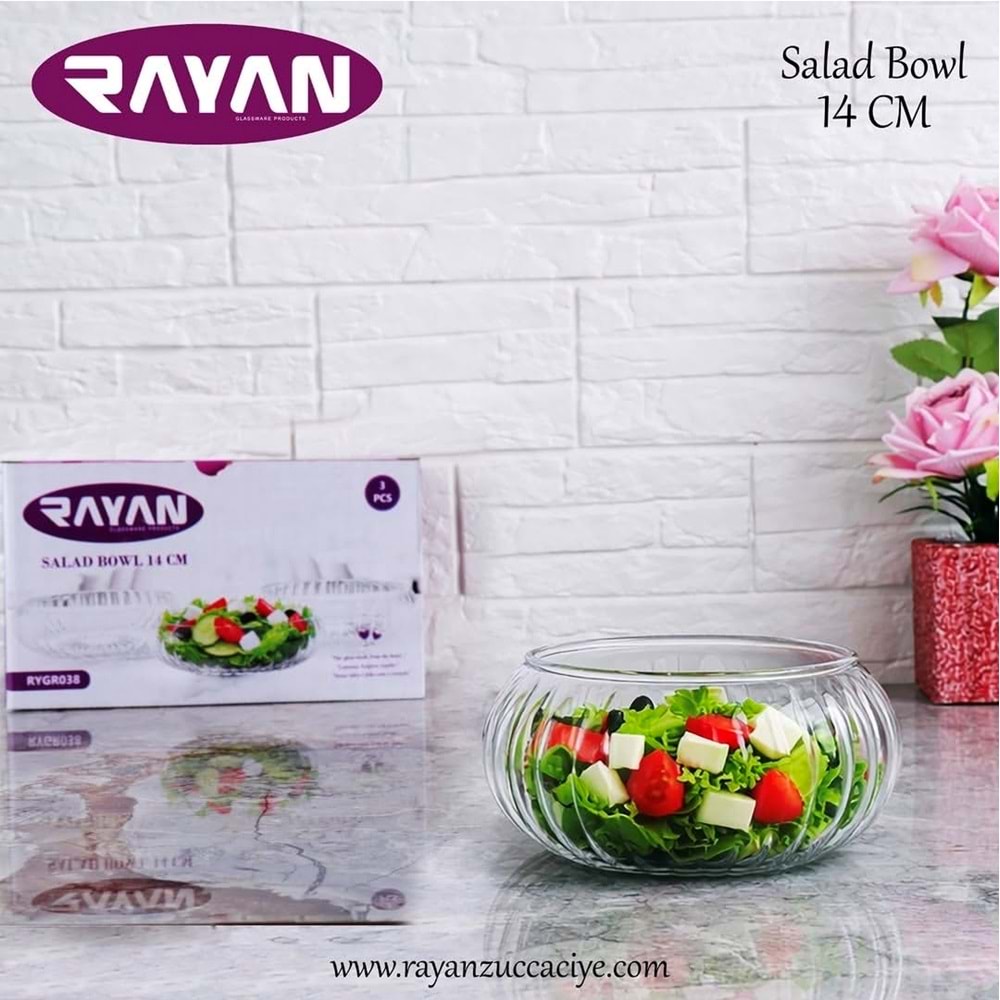 Rayan 3 Lü Salad Bowl 14 Cm (6 Paket)