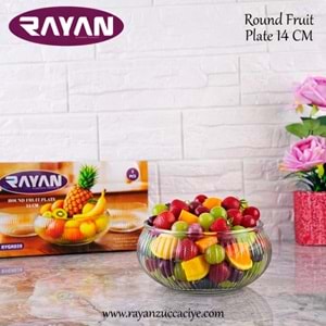 Rayan 3 Lü Round Fruit Plate 14 Cm (6 Paket)