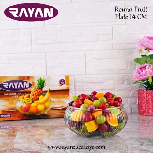Rayan 3 Lü Round Fruit Plate 14 Cm (6 Paket)