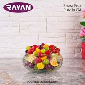 Rayan 3 Lü Round Fruit Plate 14 Cm (6 Paket)