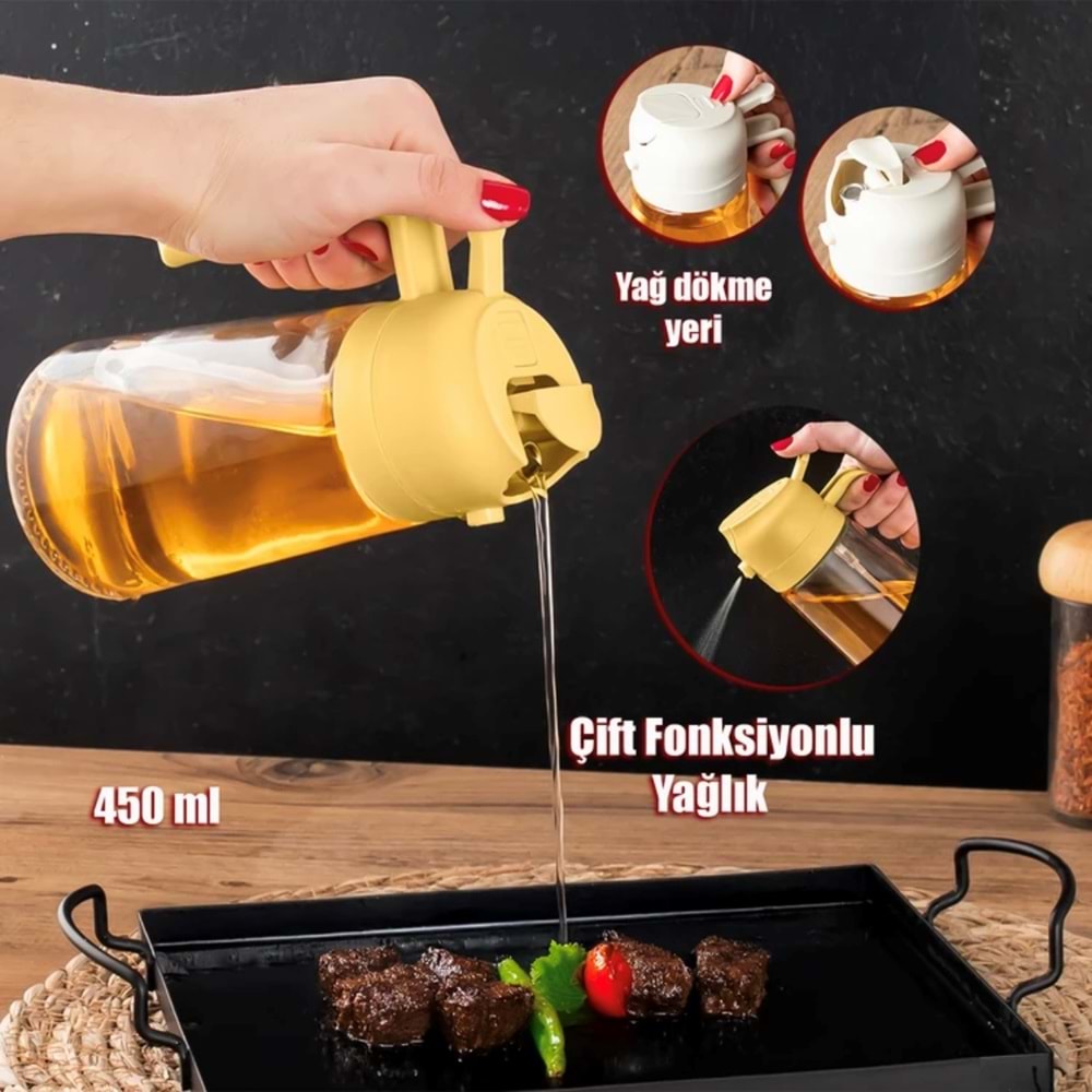 Porsima 2086-1 450 Ml Cam Sprey Yağdanlık (50 Paket)