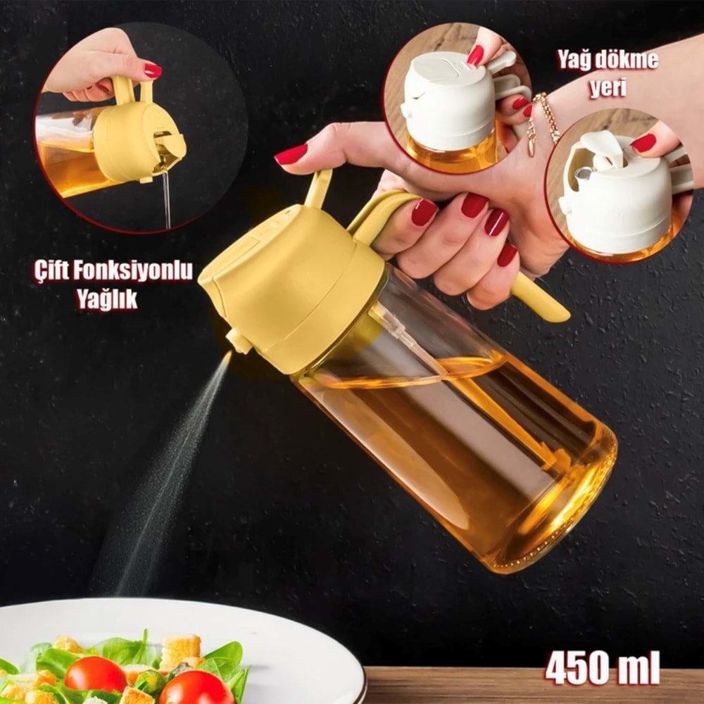 Porsima 2086-1 450 Ml Cam Sprey Yağdanlık (50 Paket)