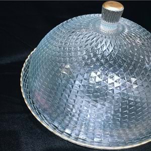 Vanes Aden 30 Cm Ayaklı Kek Fanusu Ağız Yaldız (4 Adet)