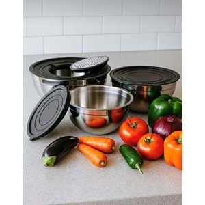 Sıla 9 Parça Rendeli Saklama Kabı (16/20/24 Cm)