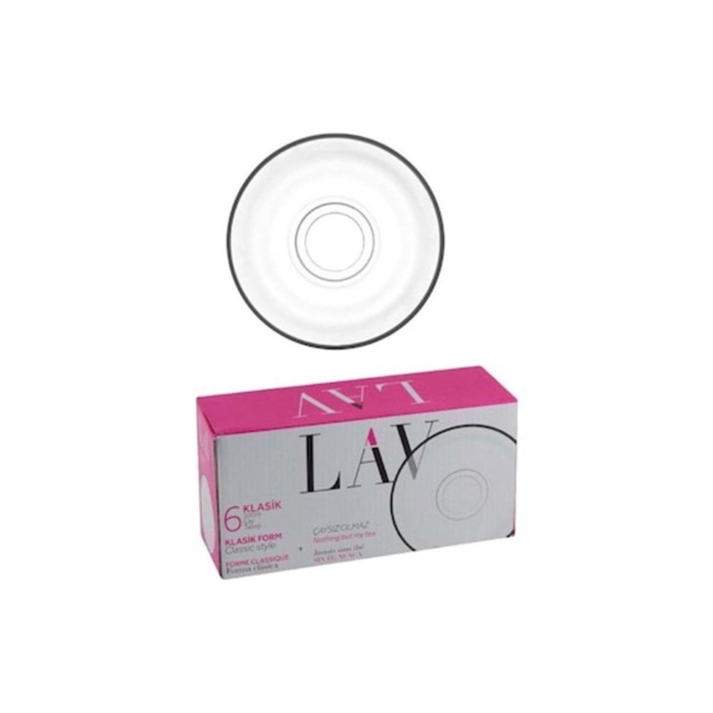 Lav 20020F Sade Çay Tabak (12 Paket)