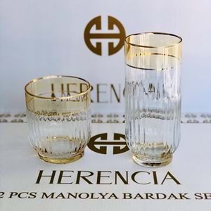 Herencıa 12 Parça Manolya Kösem Altın Yaldız (4 Paket)