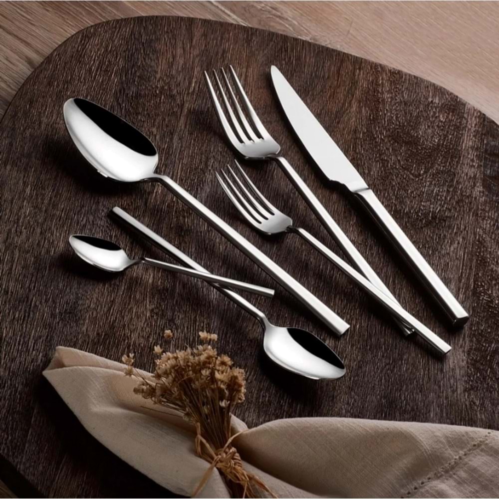 Sıla 602 Elit 90 Parça Kaşık Çatal Seti - Kutulu