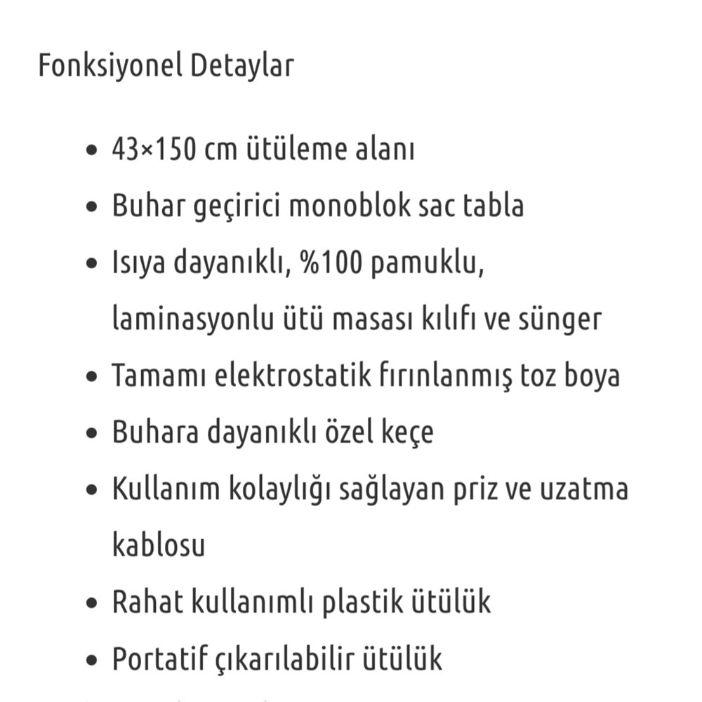 Cıngıllıoğlu Cm-540 Hausberry Ütü Masası (1 Adet)