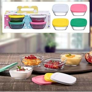 Paşabahçe 96840 Puding 4 Lü Saklama Kabı (6 Paket)