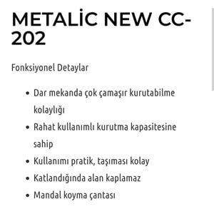 Cıngıllıoğlu Cc-202 Metalic New Kurutmalık (5 Adet)