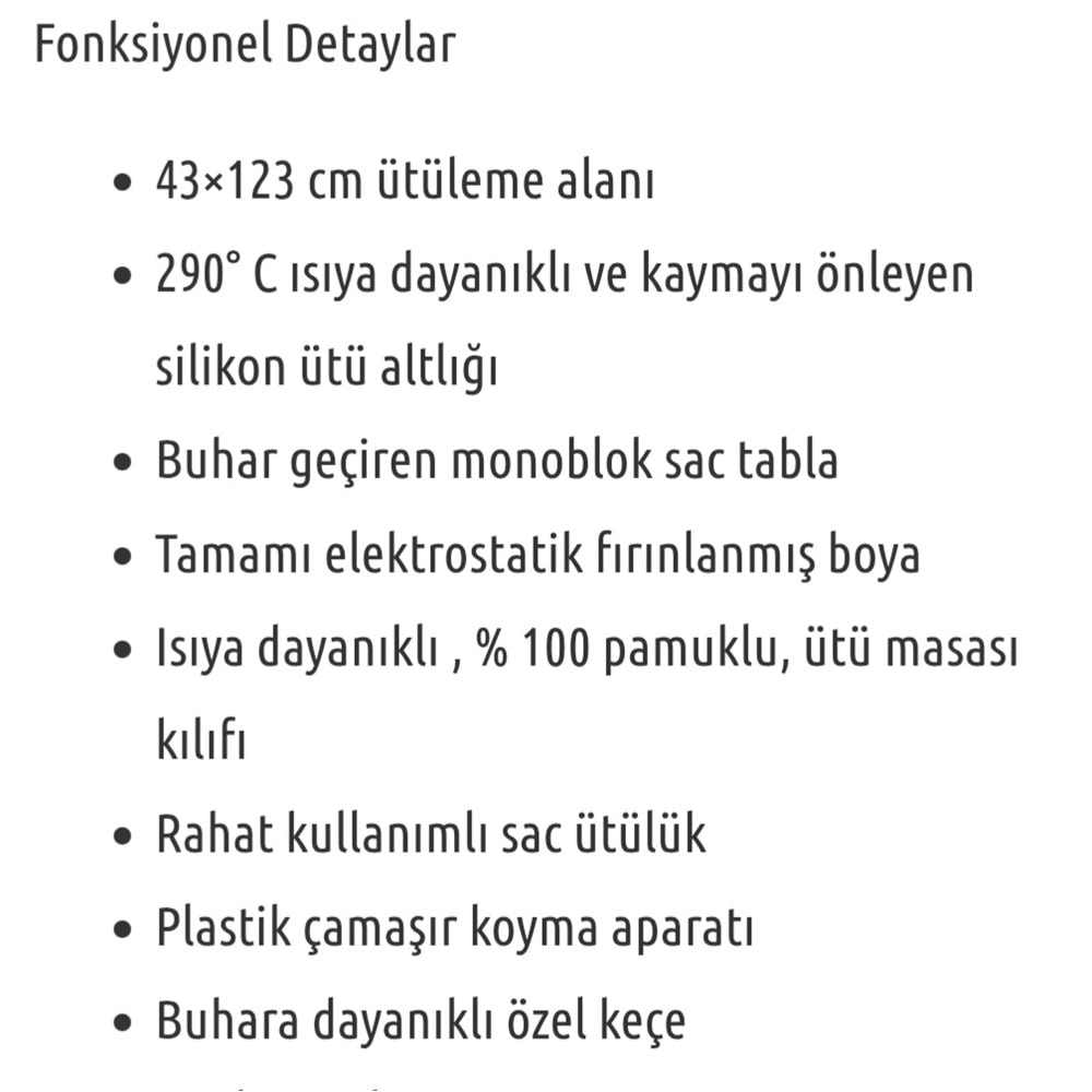 Cıngıllıoğlu Cm-104 Class Ütü Masası (2 Adet)