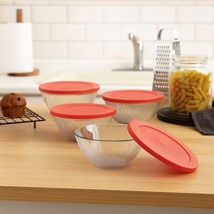 Vanes Meva 4 Lü Cam Saklama Kabı (8 Paket)