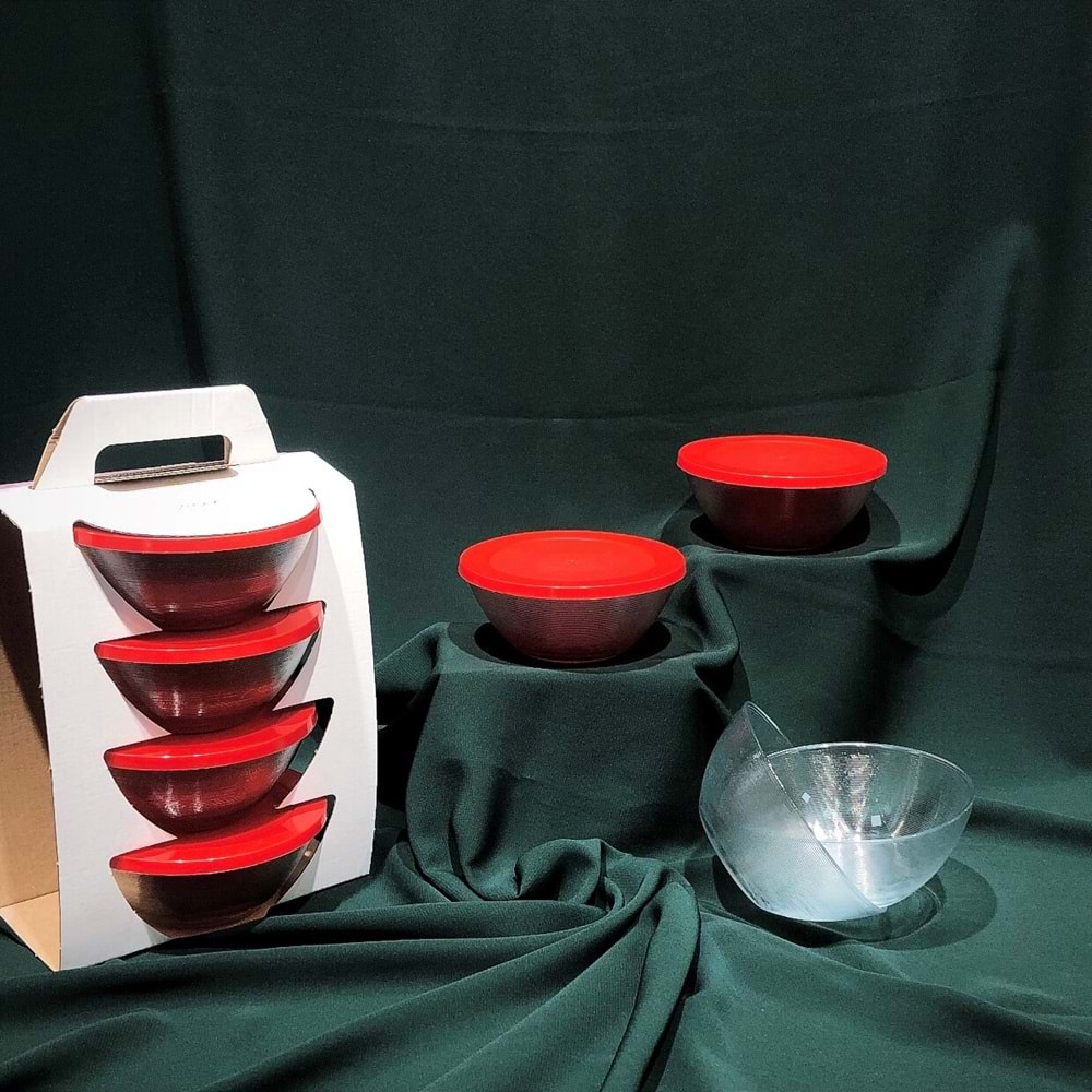 Vanes Meva 4 Lü Cam Saklama Kabı (8 Paket)