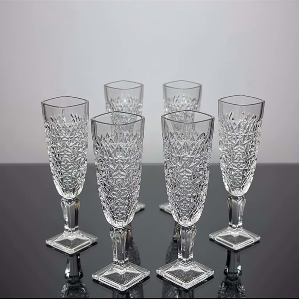 Herencıa Begonya 6 Lı Ayaklı Bardak (4 Paket)