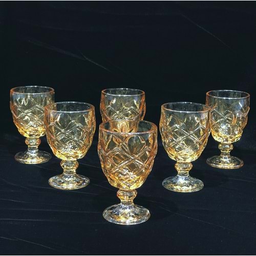 Herencıa Asude 6 Lı Kahve Yanı Bardak Bal Lüsterli (8 Paket)