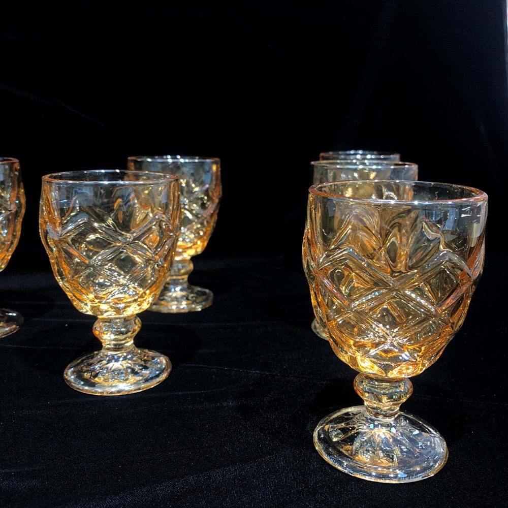 Herencıa Asude 6 Lı Kahve Yanı Bardak Bal Lüsterli (8 Paket)