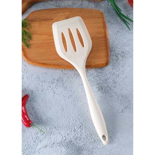Kyr-3012 Krem Silikon Delikli Spatula (96 Adet)