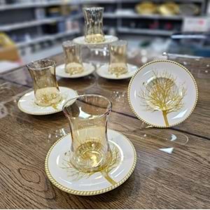 Herencıa 12 Parça Lüsterli Çay Seti (8 Paket)