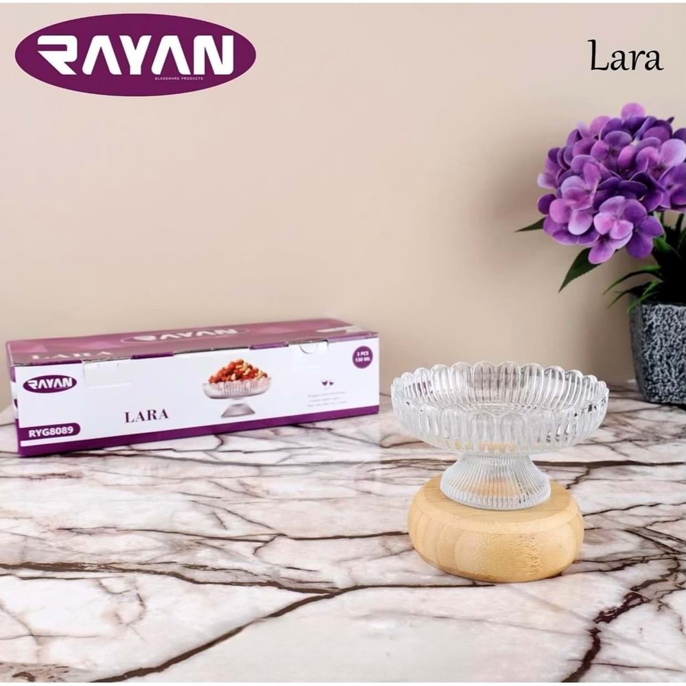 Rayan Lara 3 Lü Ayaklı Sunumluk (12 Paket)