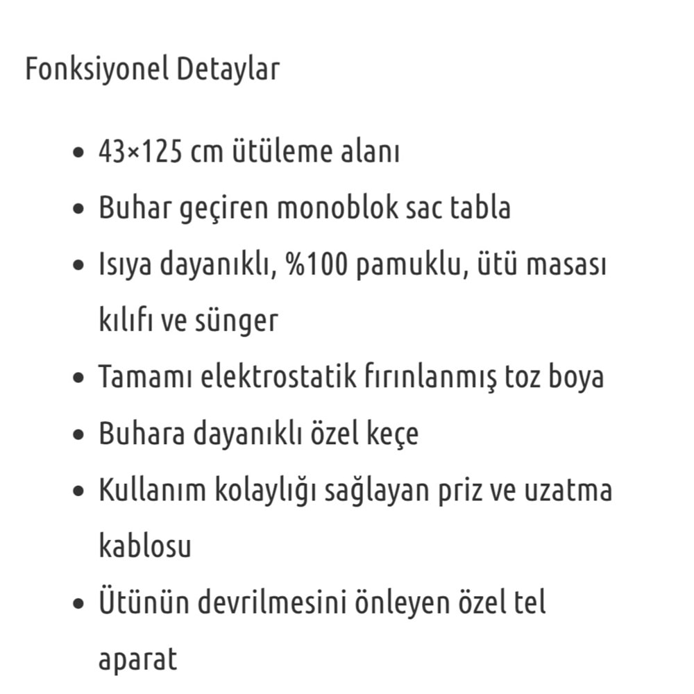 Cıngıllıoğlu Cm-700 Valencia Sepetli Ütü Masası (2 Adet)