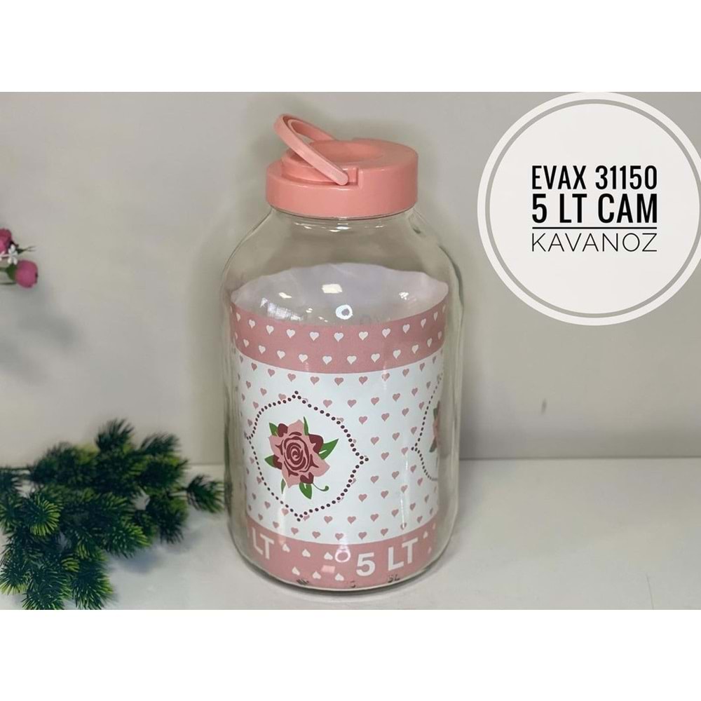 Evaxglass 5000Cc Cam Kavanoz (6 Adet)