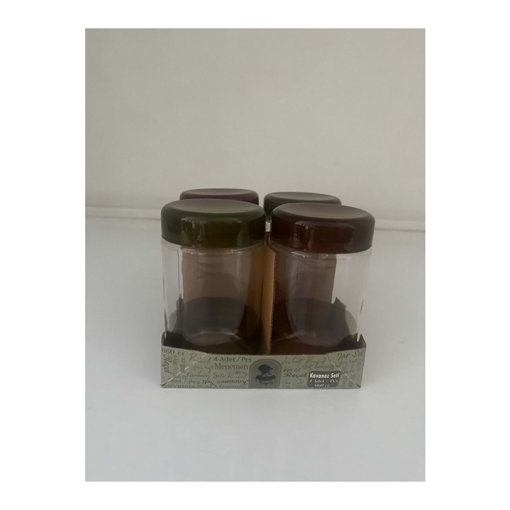 Camelıa 101066 4 Lü Kavanoz 660 cc Pls.Kapaklı (4 Paket)