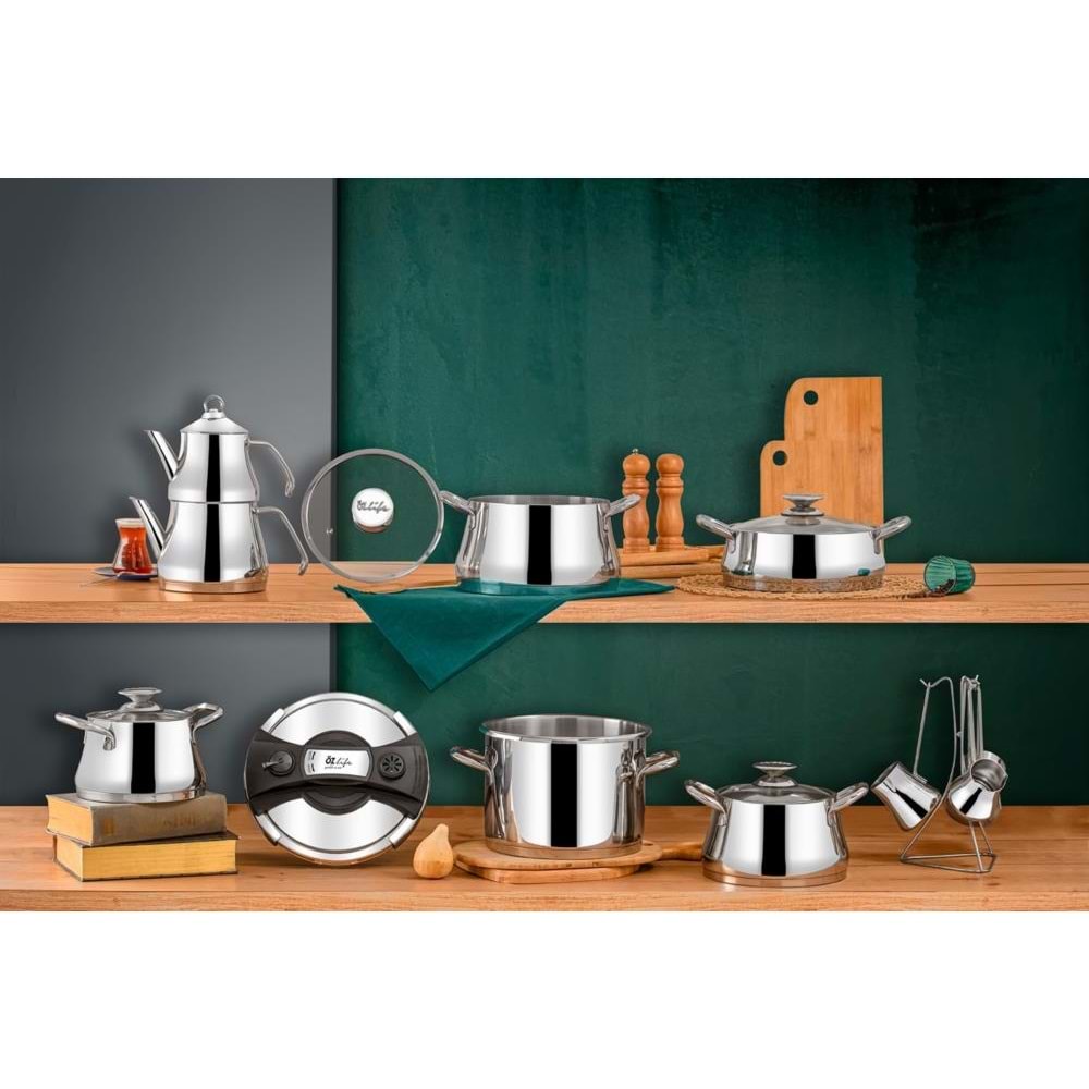 Özlife Irmak 18 Prç Tencere Seti Sade