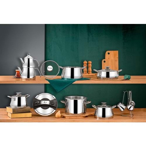 Özlife Irmak 18 Prç Tencere Seti Sade