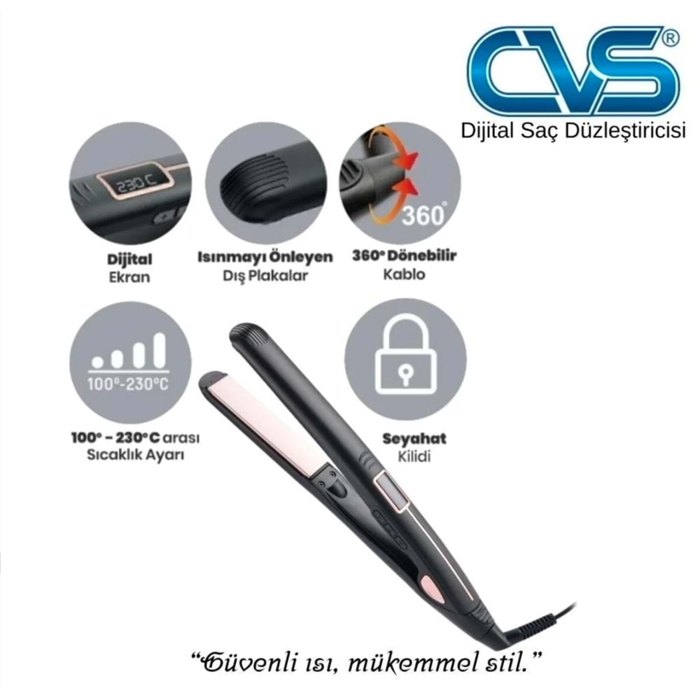 Cvs 7319 Saç Düzleştirici Dijital Ekran