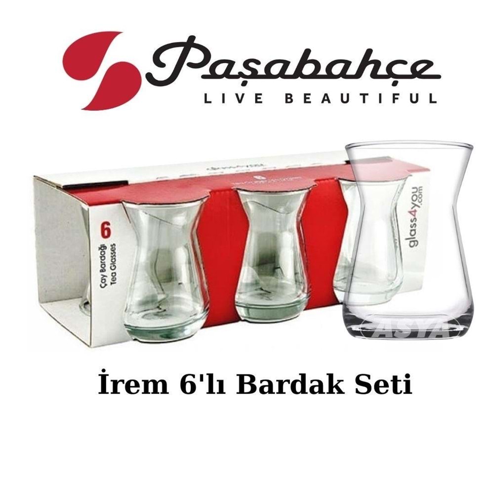 Paşabahçe 42451 İrem Çay Bardak (12 Paket)
