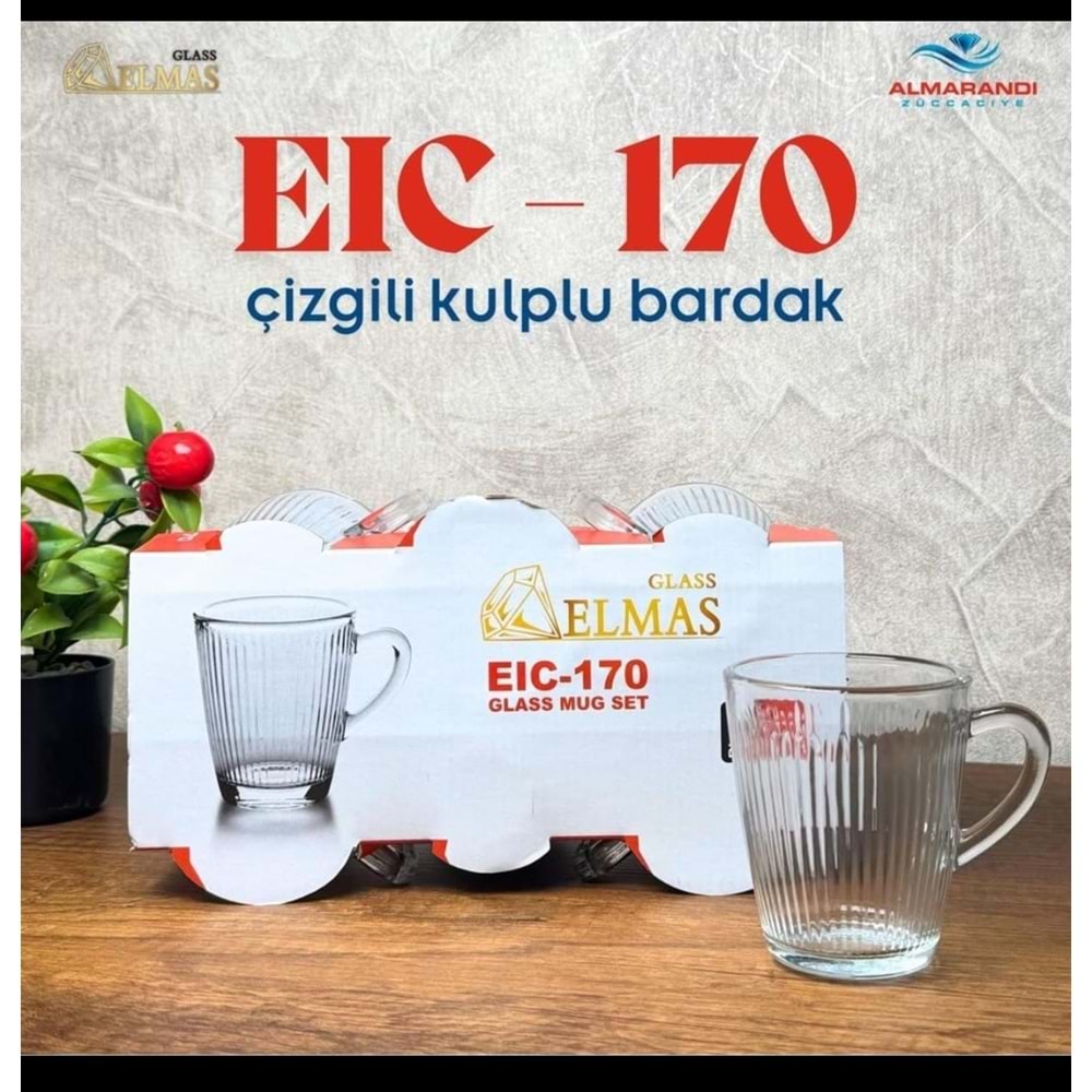 Eıc-170L Kulplu Bardak (8 Paket)