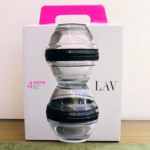 Lav Mst243 Siyah Kapak 4 Lü Saklama Kabı (6 Paket)