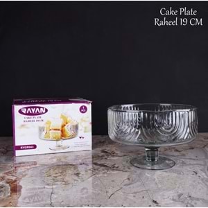 Rayan Cake Plate Raheel 19 Cm Ayaklı Meyvelik (6 Paket)