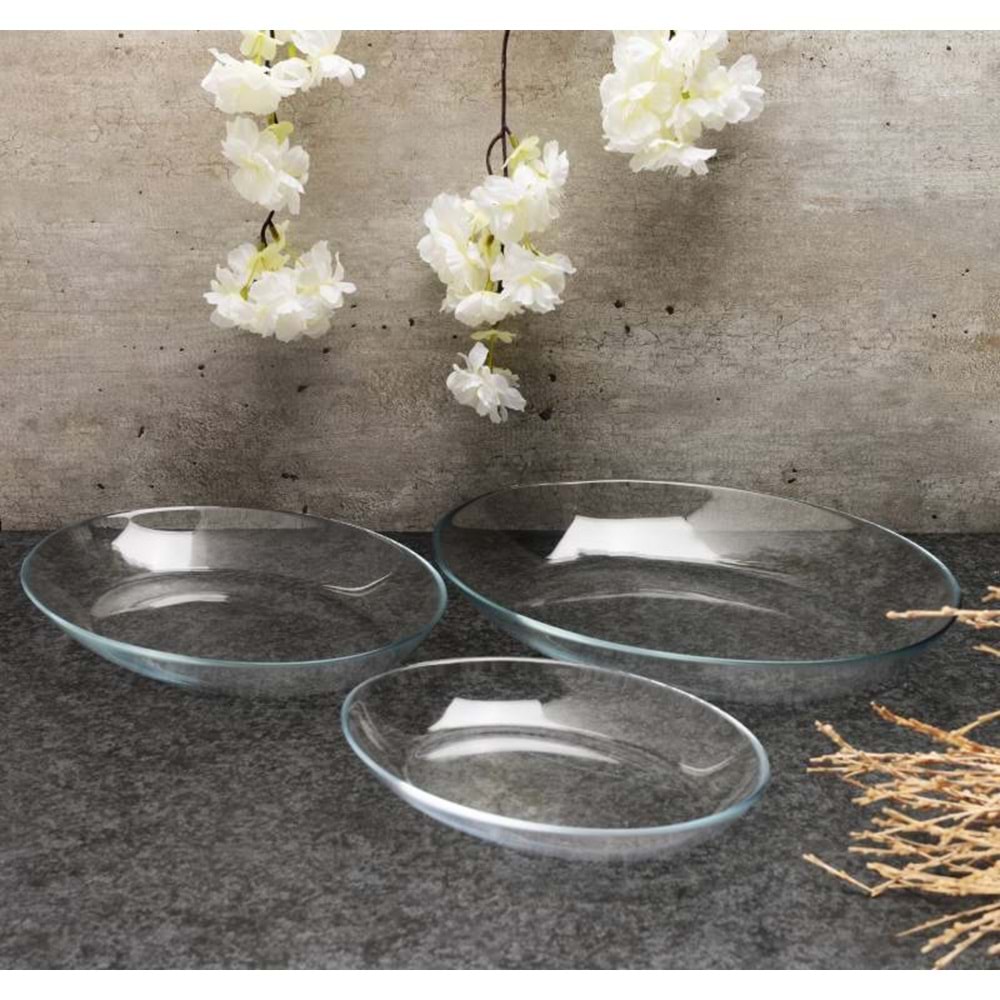 Paşabahçe 96501 Invıtatıon 3 Lü Kayık Tabak (4 Paket)