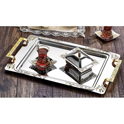Sıla 652 Lale 41 Parça Gold Çay Seti (4)