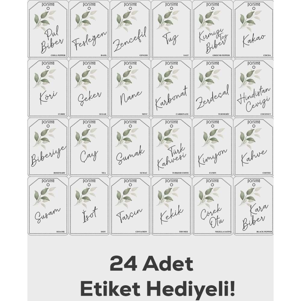 Porsima 3179 Cam Kavanoz 12 Prç