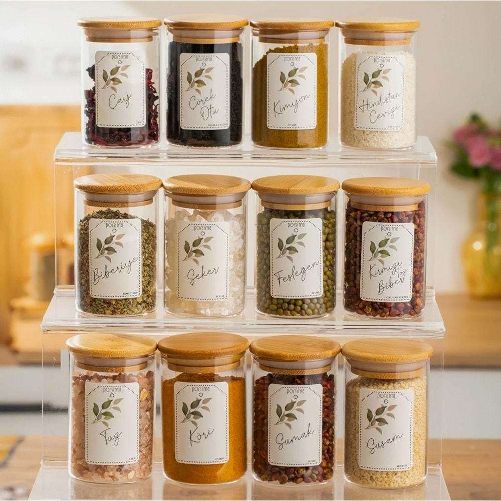 Porsima 3179 Cam Kavanoz 12 Prç