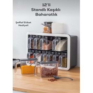 Porsima 1118 Antrasit Beyaz 12 Li Klasik Baharatlık