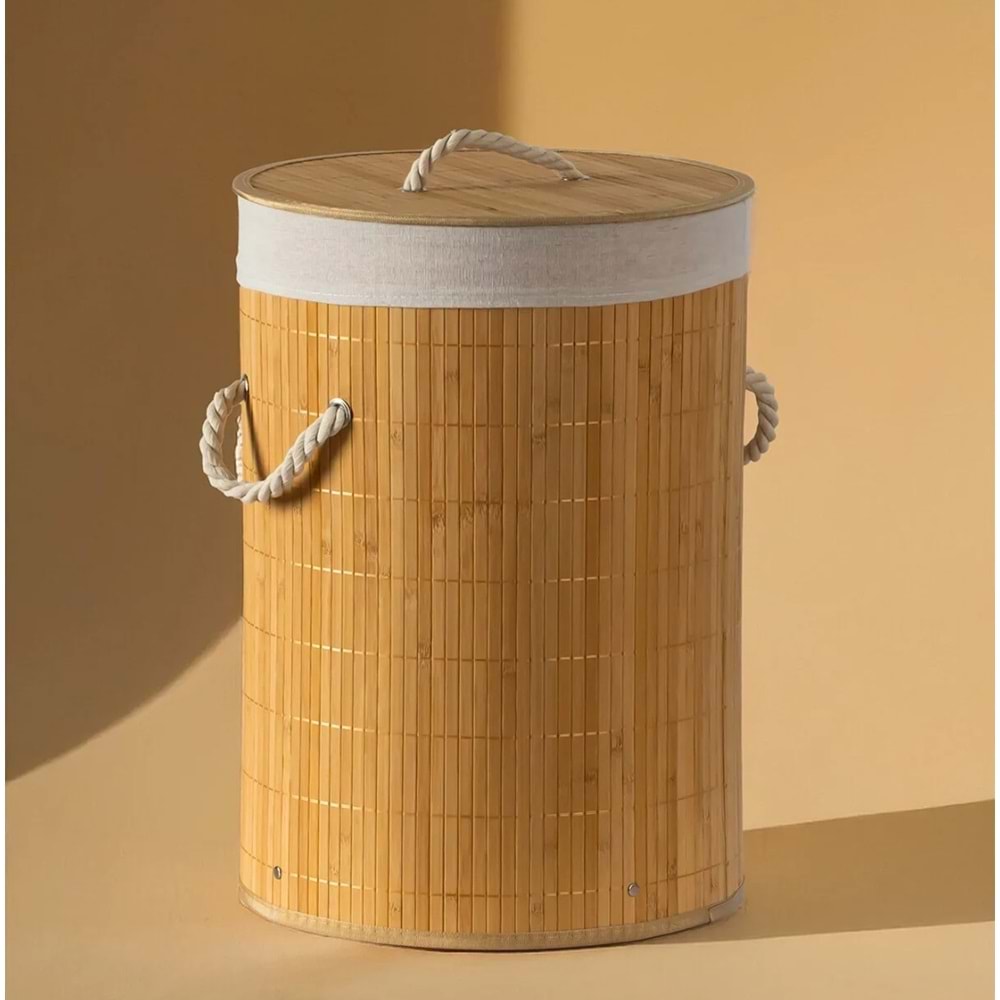 Pablito Pbt-052 Bambu Yuvarlak Sepet 36*36*49.5 (Balon)