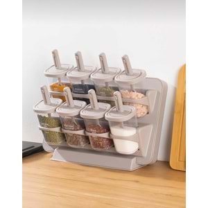 Porsima 1123 Kapiçino 8 Li Karma Stand Baharatlık (8 Kaşık)