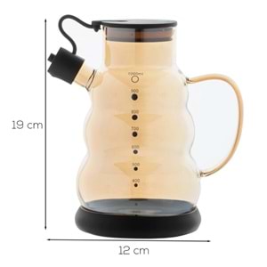 Cooker 3617-1 Siyah Cam Yağlık (Kutu)