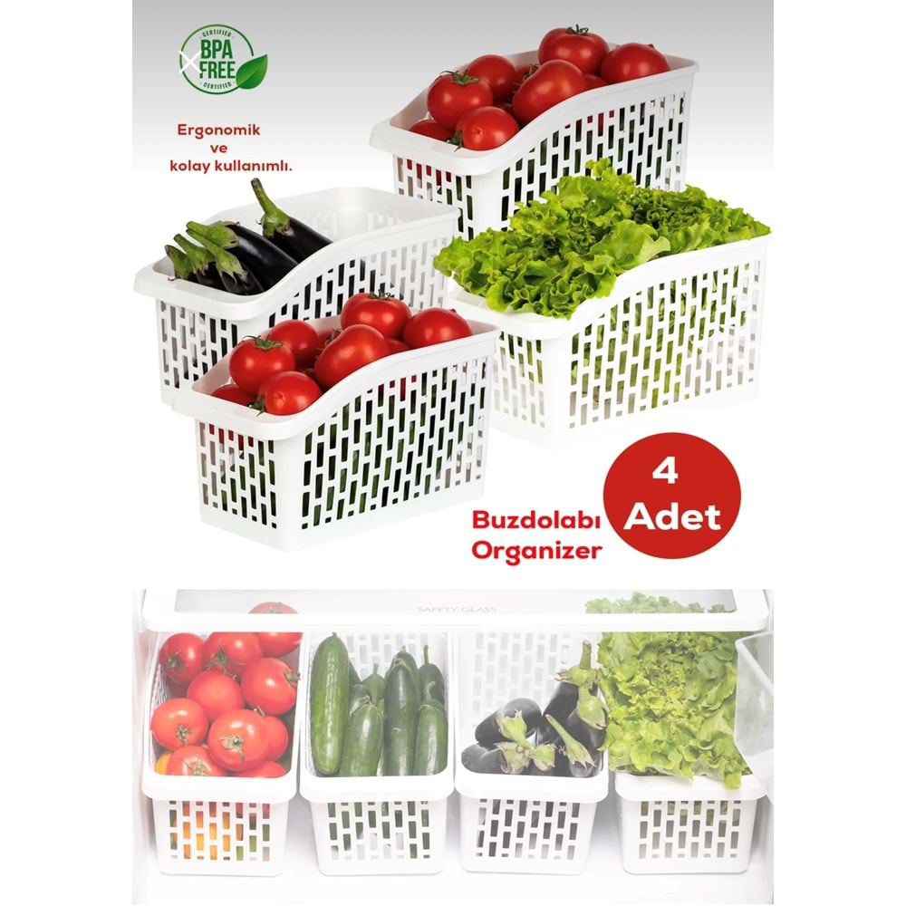Porsima 23-4 Jumbo 4 Lü Organizer Beyaz 8108