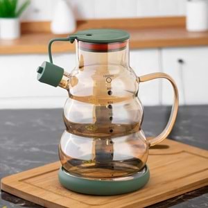 Cooker 3617 Yeşil Cam Yağlık (Kutu)