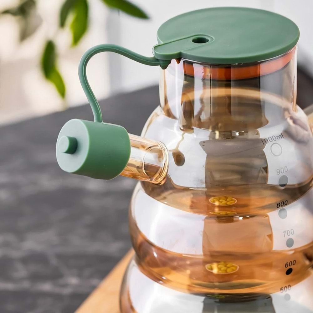 Cooker 3617 Yeşil Cam Yağlık (Kutu)