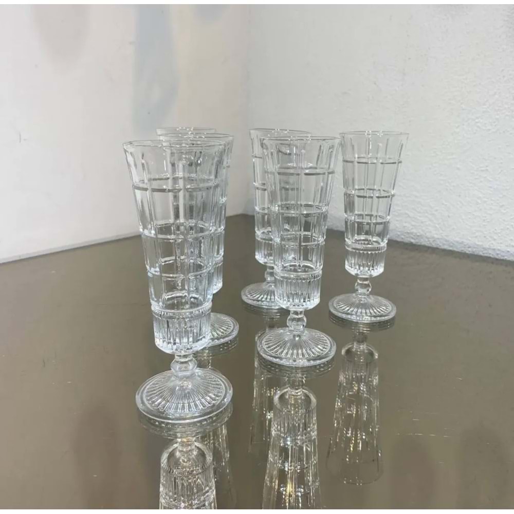 Herencıa 6 Lı Ayaklı Flüt Bardak (6 Paket)
