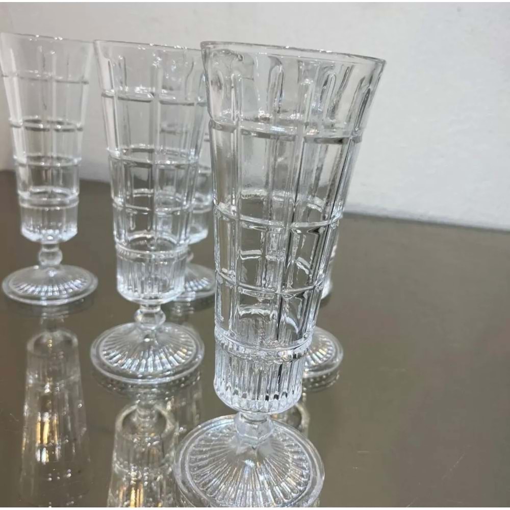 Herencıa 6 Lı Ayaklı Flüt Bardak (6 Paket)