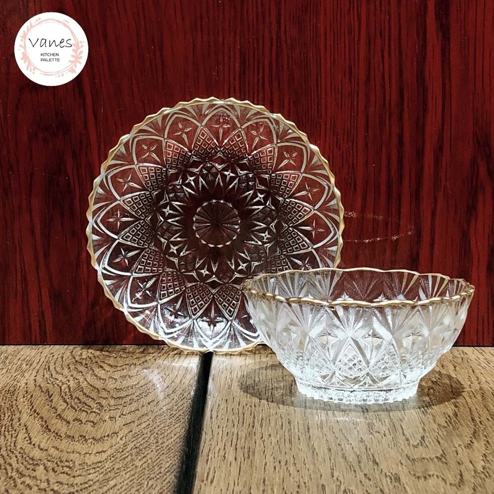 Herencıa BB-05P 6 Lı Çerezlik Altı Yaldızlı (12 Paket)