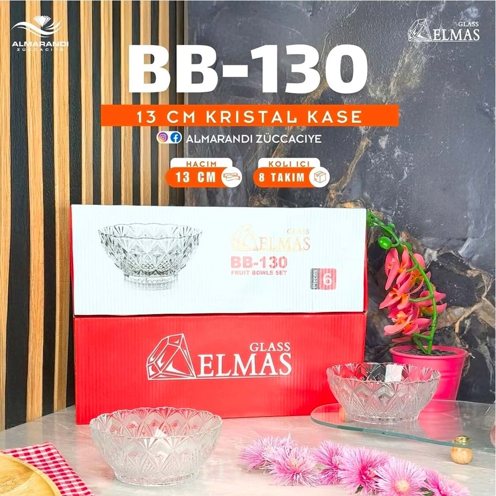Elmas Bb-130 Kristal Kase (8 Paket)